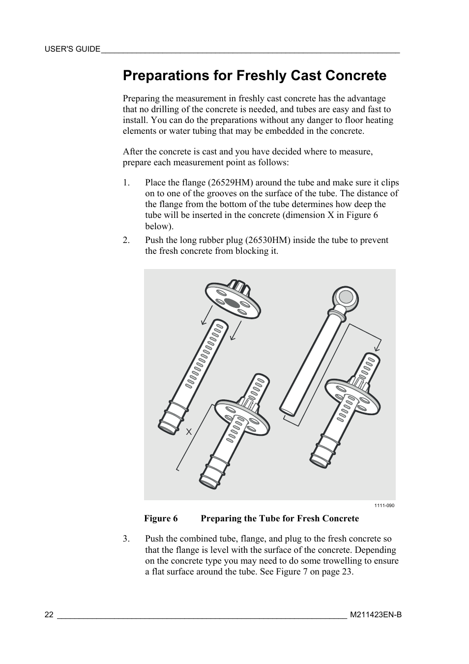 Preparations for freshly cast concrete | Vaisala SHM40 User Manual | Page 24 / 68