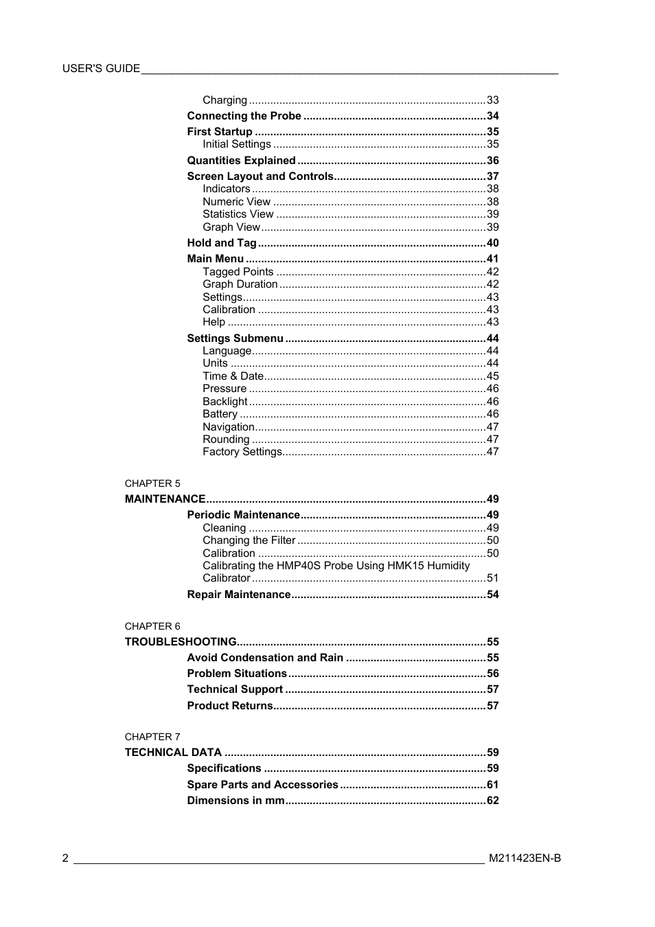 Vaisala SHM40 User Manual | Page 4 / 68