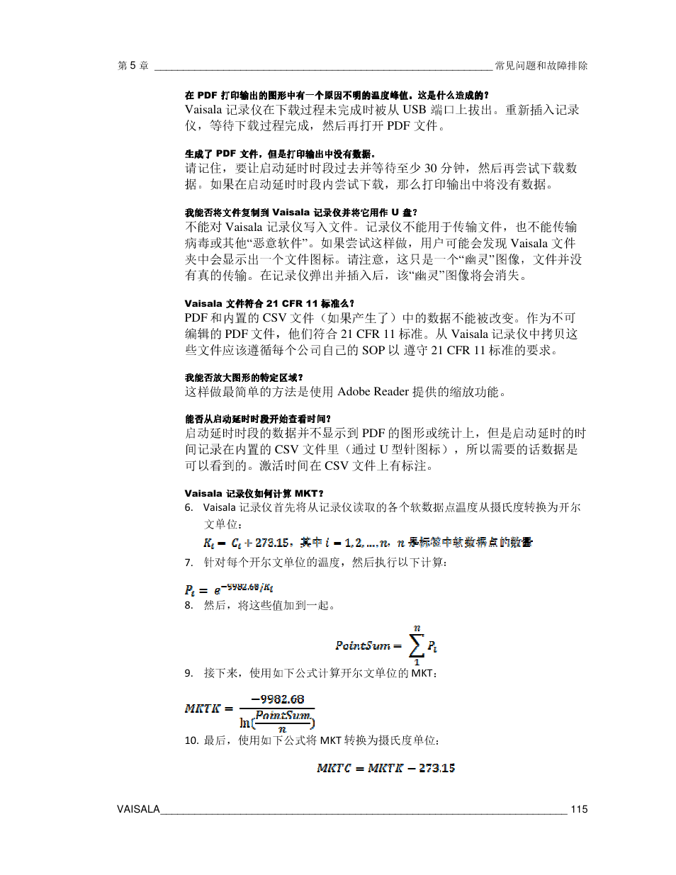 Vaisala CCL100 User Manual | Page 115 / 120