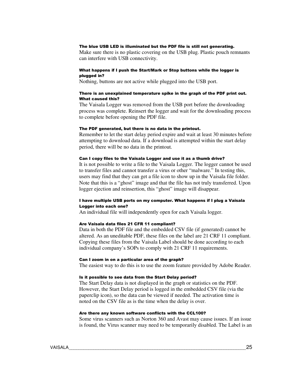 Vaisala CCL100 User Manual | Page 25 / 120