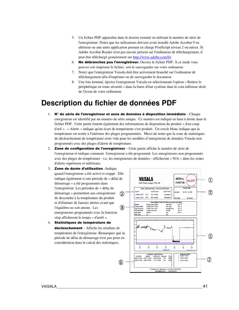 Description du fichier de données pdf | Vaisala CCL100 User Manual | Page 41 / 120