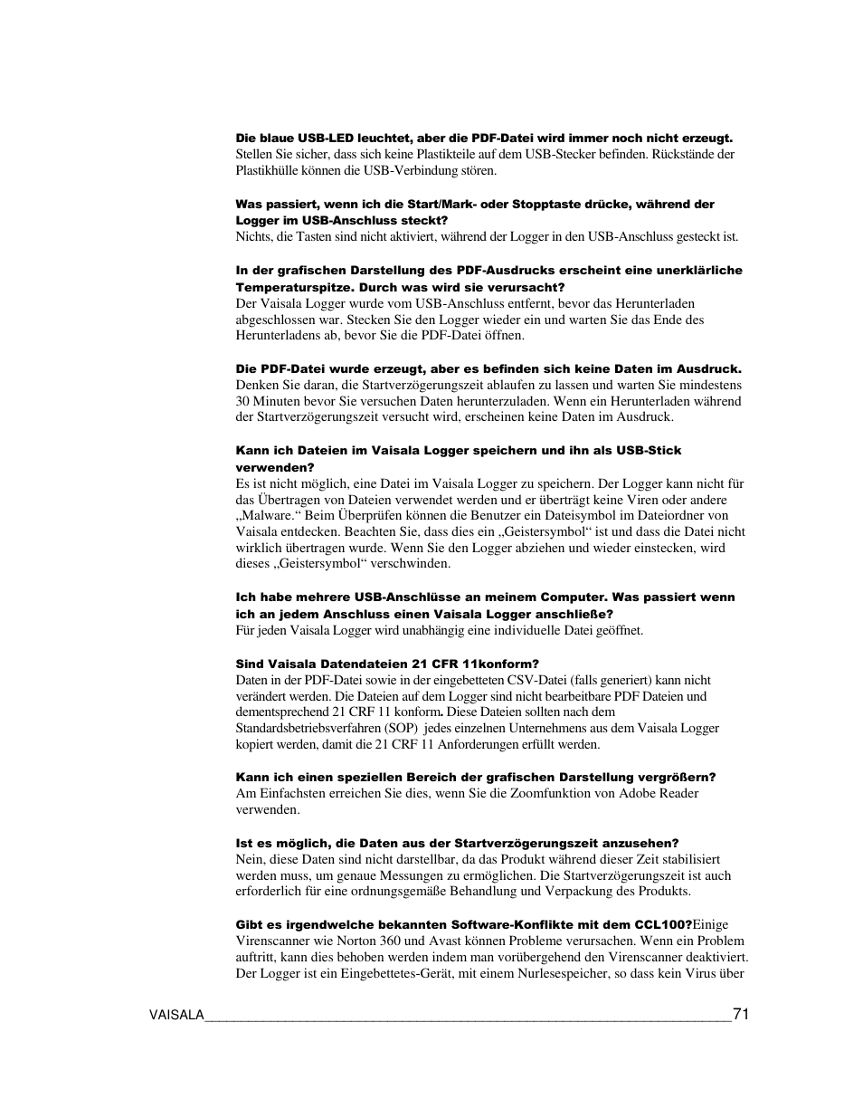 Vaisala CCL100 User Manual | Page 71 / 120