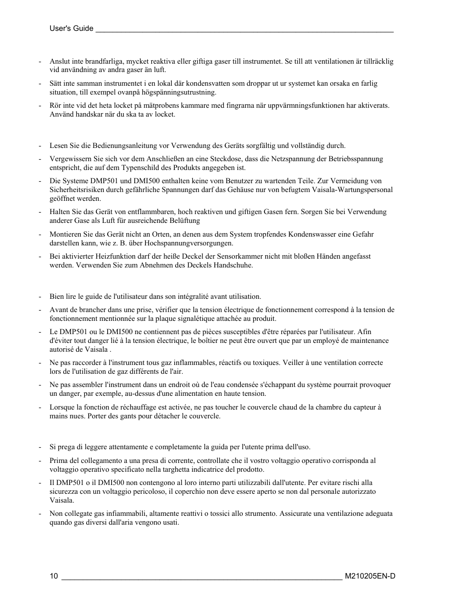 Vaisala DM500 User Manual | Page 12 / 138