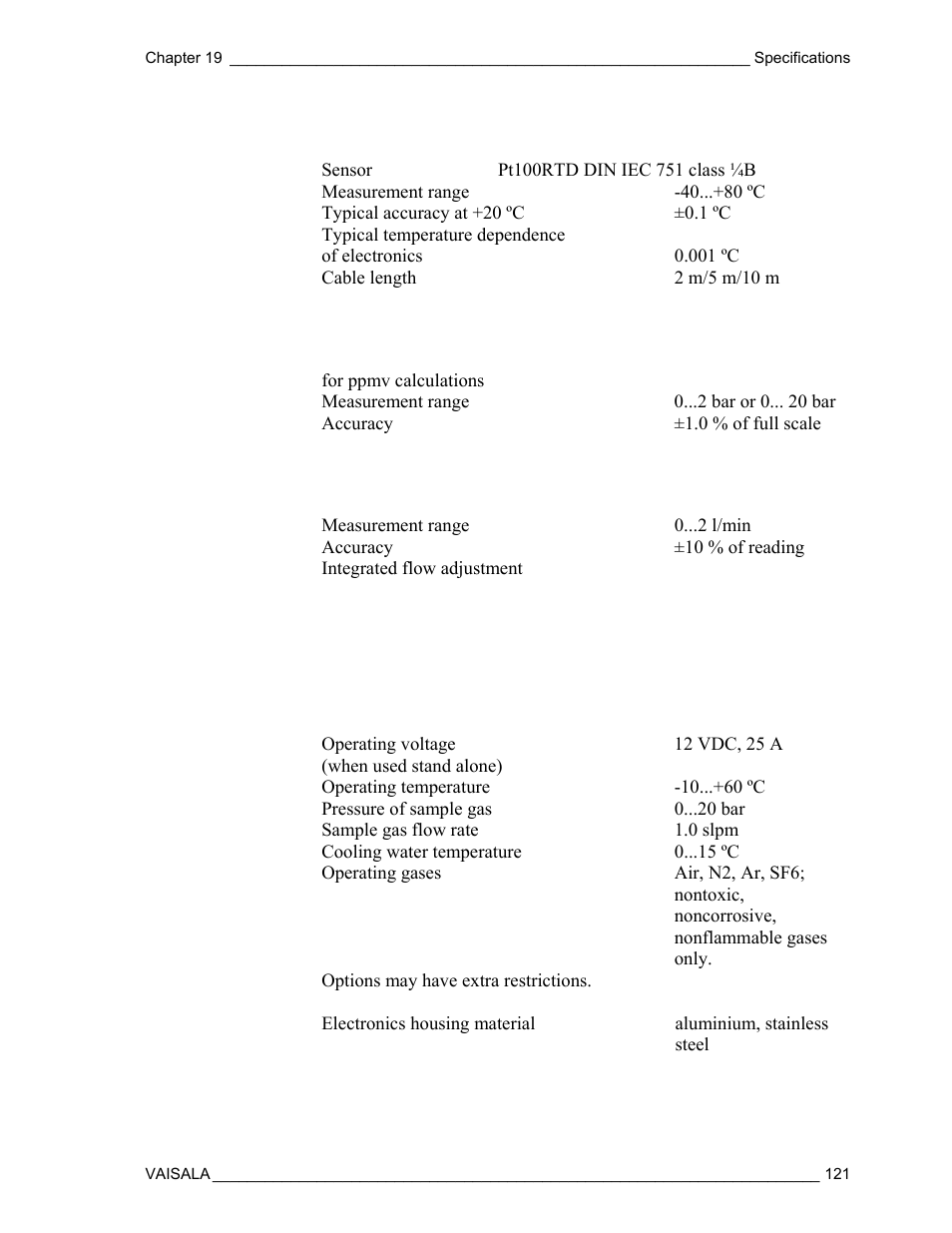 General | Vaisala DM500 User Manual | Page 123 / 138