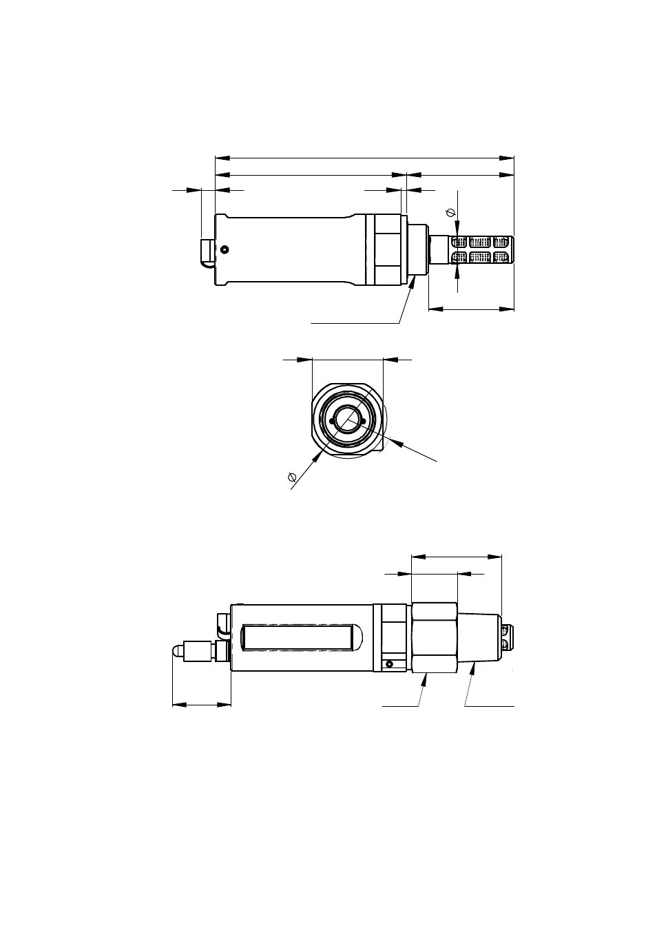 Dimensions in mm | Vaisala DMT132 User Manual | Page 72 / 74