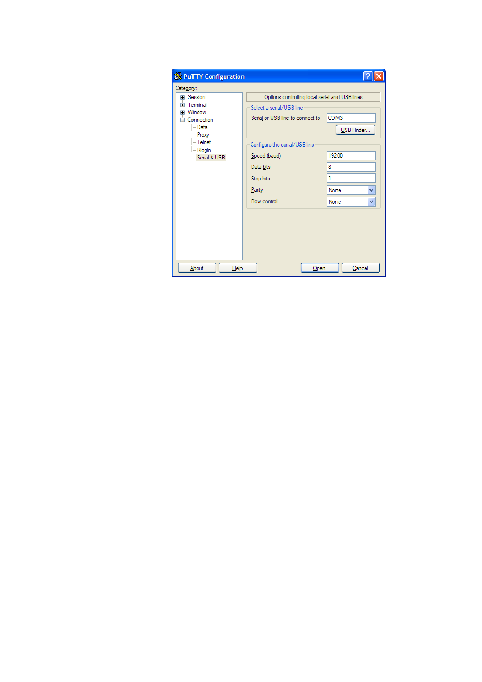 Figure 21, Putty terminal application, Figure 21 putty terminal application | Vaisala DMT143 User Manual | Page 39 / 76