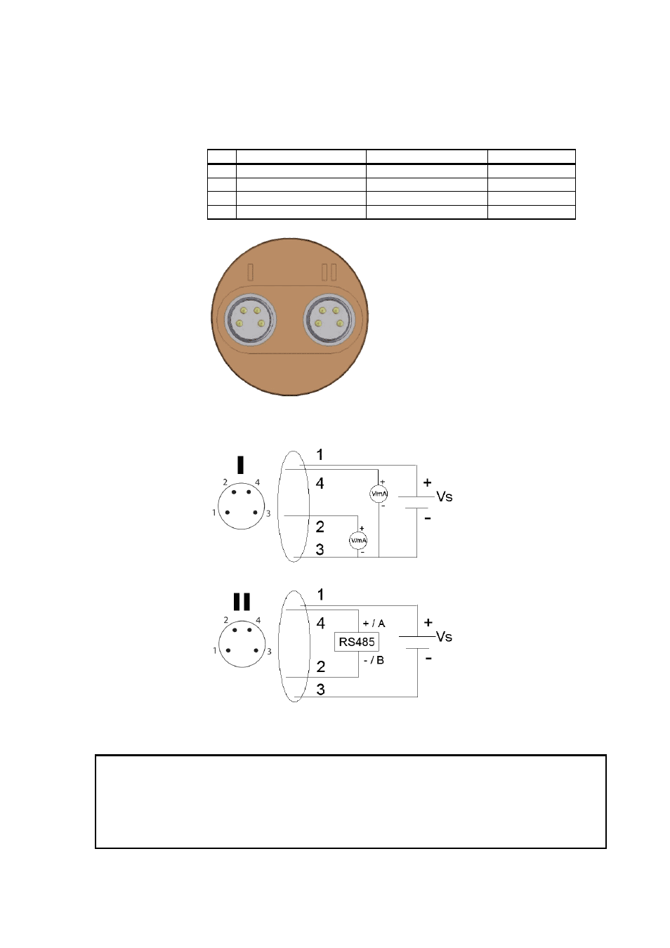Wiring, Figure 6, Connectors i and ii | Figure 7, Connector pinout, Wiring on pa, Caution | Vaisala DMT152 User Manual | Page 21 / 70