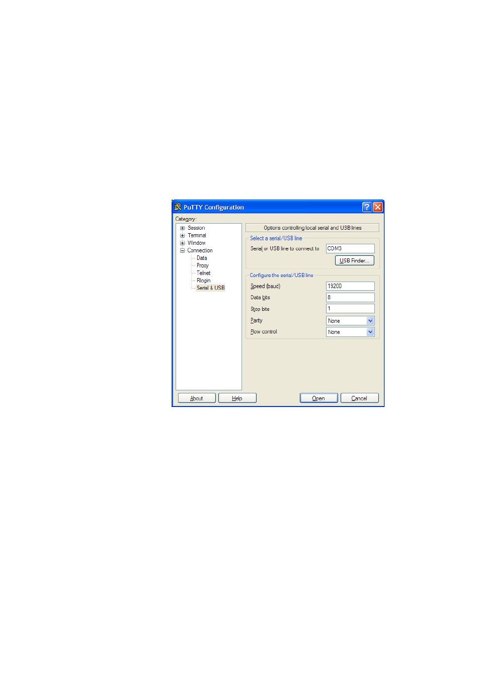 Figure 20, Putty terminal application | Vaisala DMT152 User Manual | Page 35 / 70