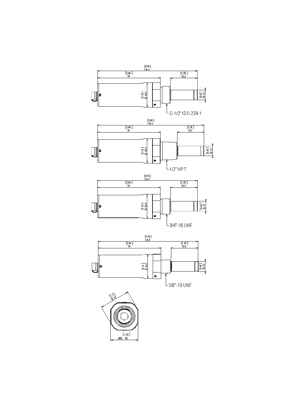 Dimensions in mm (inches), Figure 24, Dmt152 dimensions | Vaisala DMT152 User Manual | Page 69 / 70