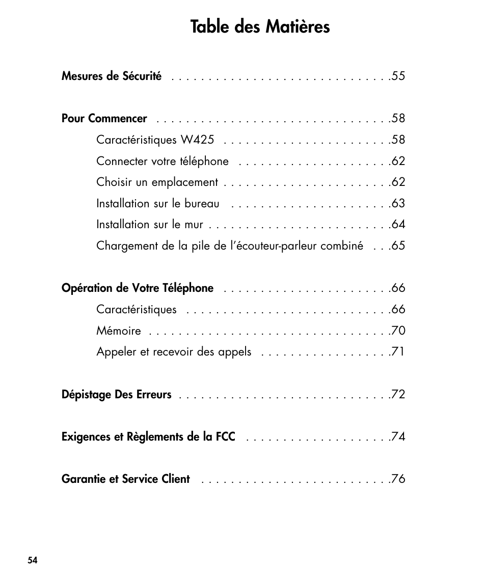 Ameriphone W425 User Manual | Page 55 / 78