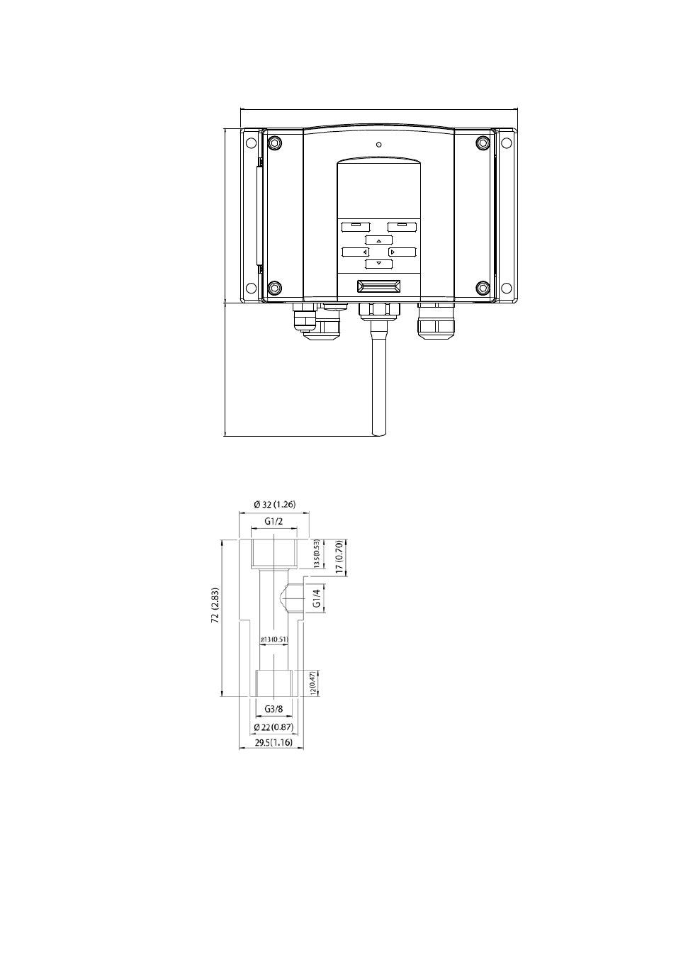 Figure 92, Wlan antenna dimensions, Figure 93 | Sampling cell dimensions, N figure 92 on p | Vaisala DMT340 User Manual | Page 175 / 191