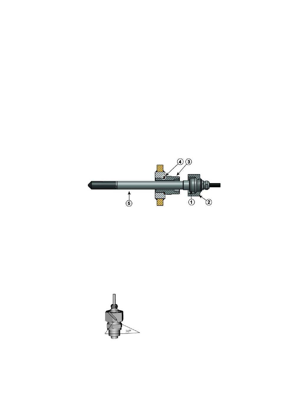 Dmt344 for high-pressure applications, Figure 21, Dmt344 probe | Figure 22, Tightening the nut | Vaisala DMT340 User Manual | Page 39 / 191