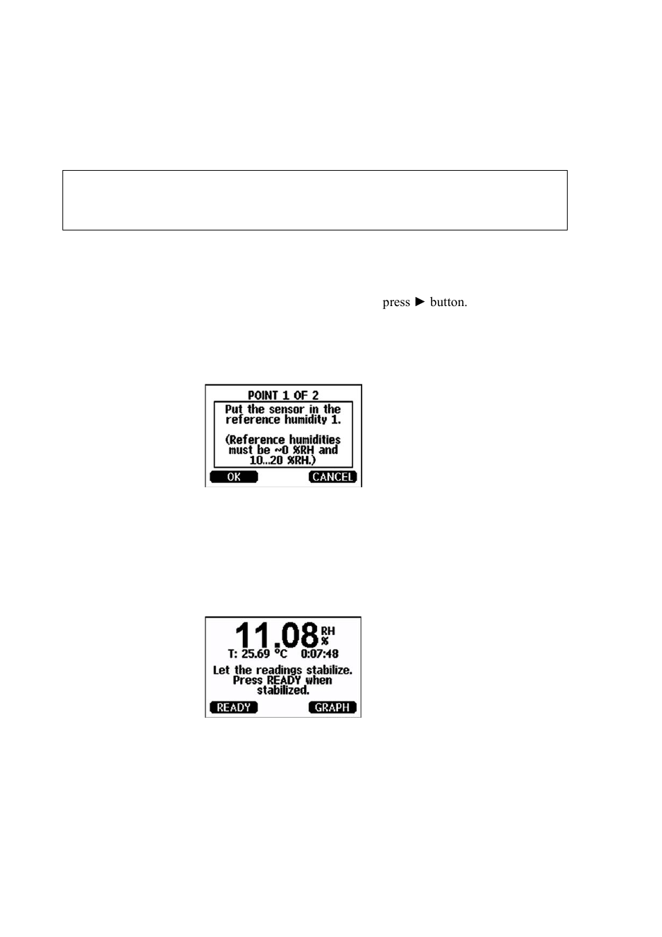 Two-point relative humidity adjustment, Using display/keypad | Vaisala DMT346 User Manual | Page 152 / 185