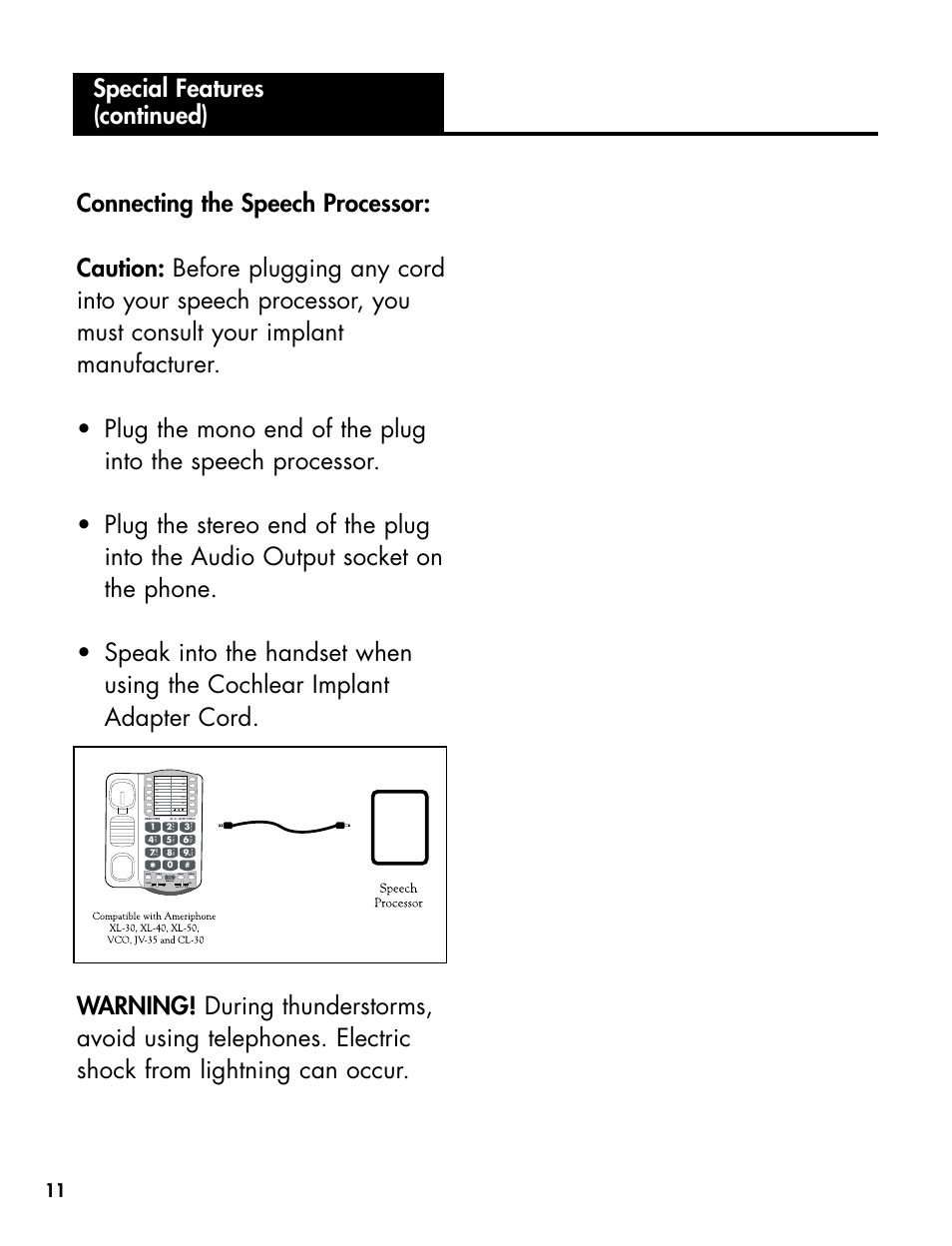 Hold prog tone lo hi flash redial vol amplify | Ameriphone DIALOGUE XL 30 User Manual | Page 17 / 28