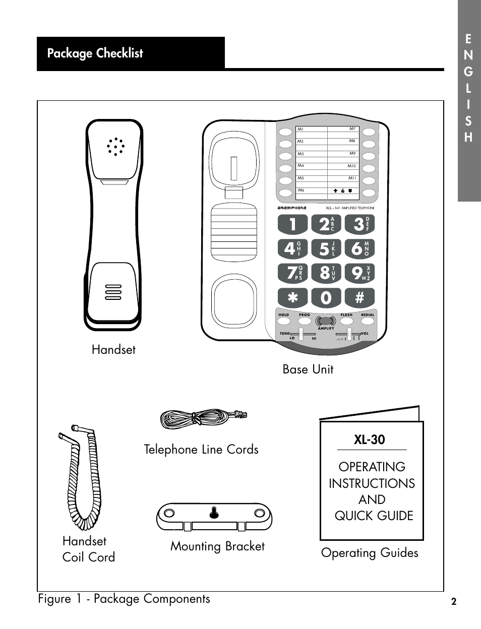 Package checklist | Ameriphone DIALOGUE XL 30 User Manual | Page 8 / 28
