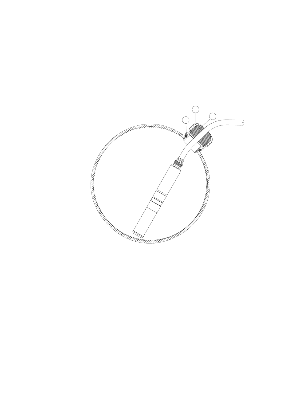 Rh-probe installations (for ptu303/307), Figure 90, Cable installation with cable gland | Vaisala PTU300 User Manual | Page 201 / 217