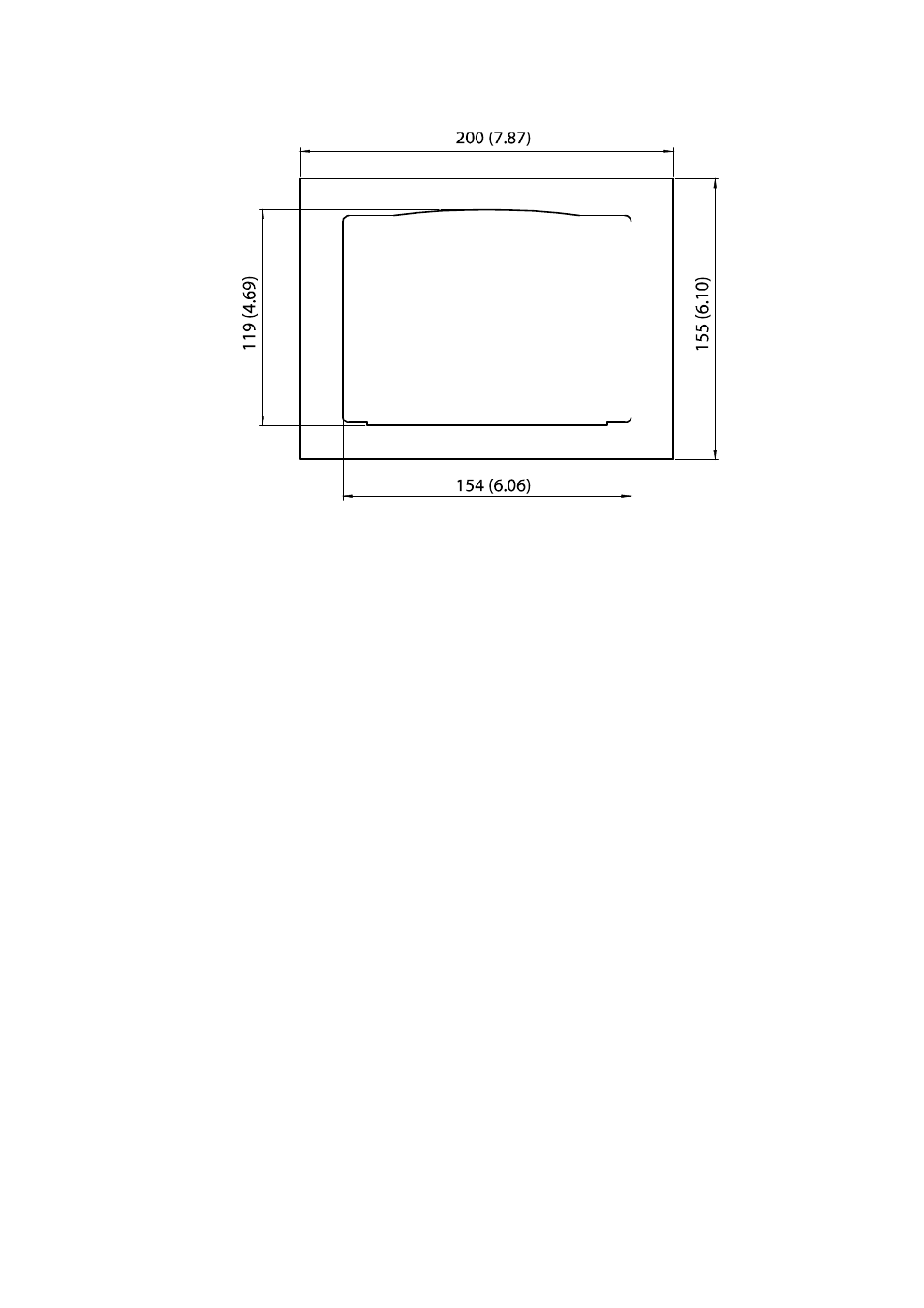 Figure 17, Panel mounting dimensions (mm/inch), Figure 17 panel mounting dimensions (mm/inch) | Vaisala PTU300 User Manual | Page 38 / 217