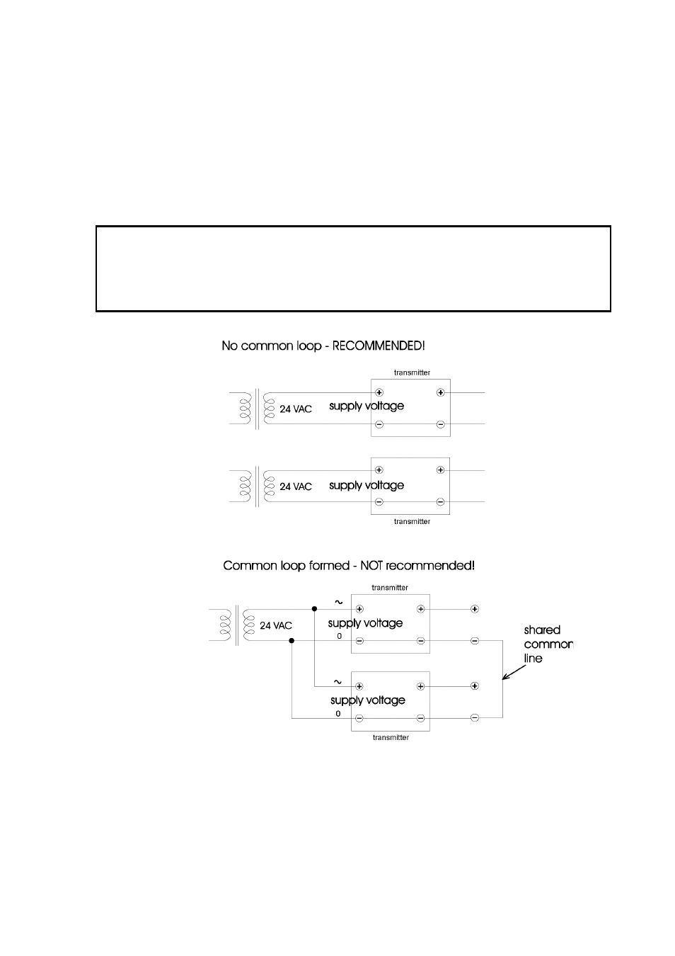 Connections to a 24 vac power supply, Figure 23, Connections to 24 vac power supply | Caution | Vaisala PTU300 User Manual | Page 45 / 217