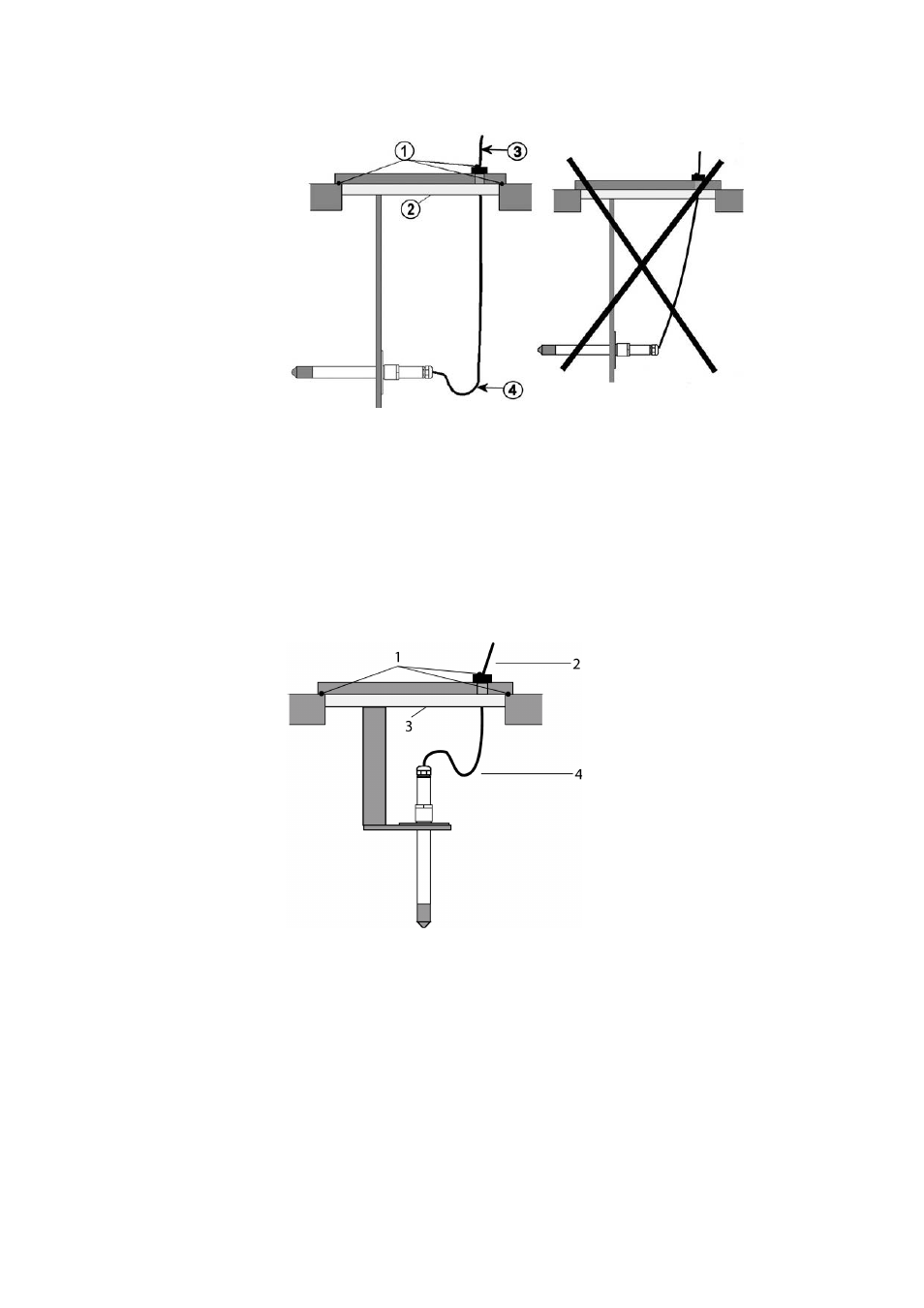 Figure 25, Horizontal mounting of probe, Figure 26 | Vertical mounting of probe | Vaisala PTU300 User Manual | Page 47 / 217