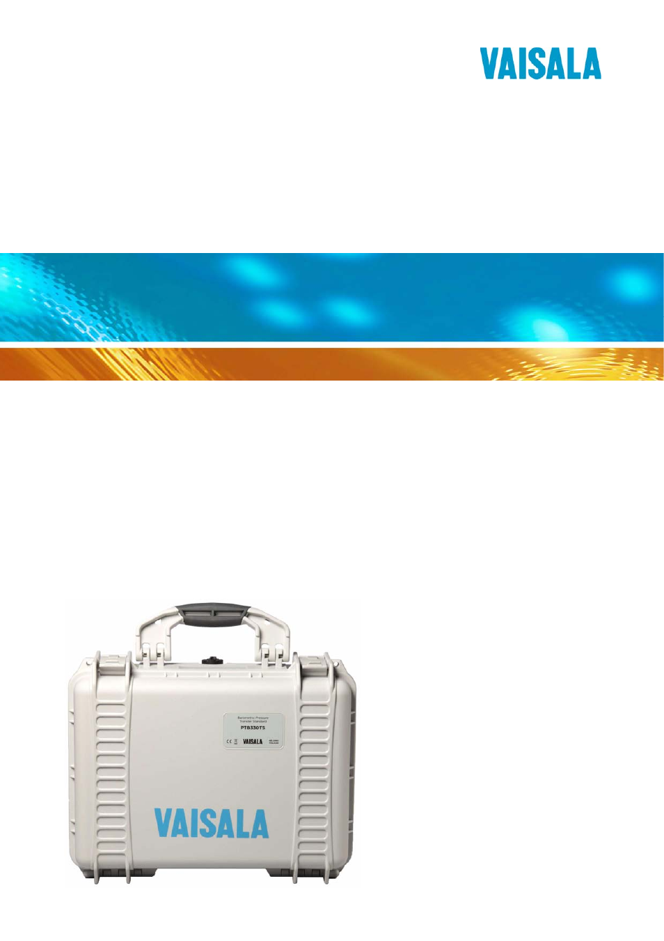 Vaisala PTB330TS User Manual | 89 pages