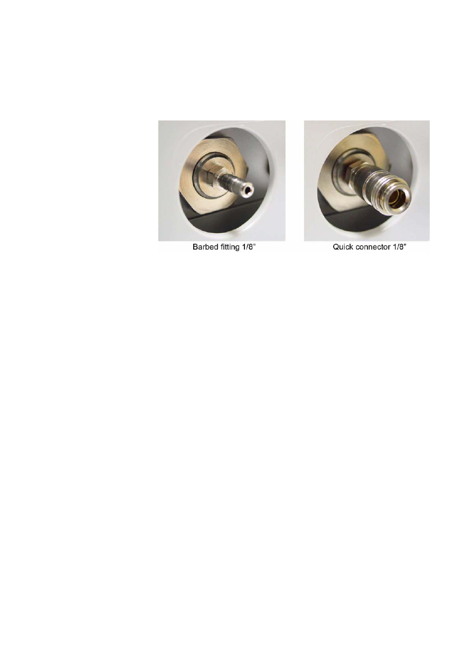 Mi70 indicator settings, Figure 11, Pressure input connectors | Vaisala PTB330TS User Manual | Page 33 / 89