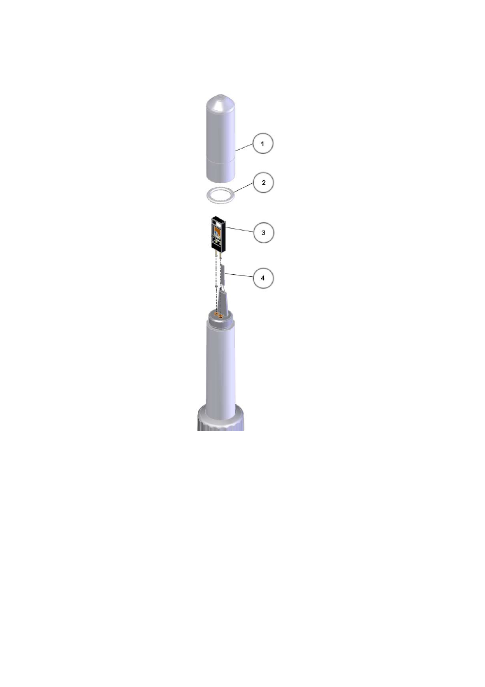 Figure 19, Hmp155 sensor and filter structure | Vaisala PTB330TS User Manual | Page 45 / 89