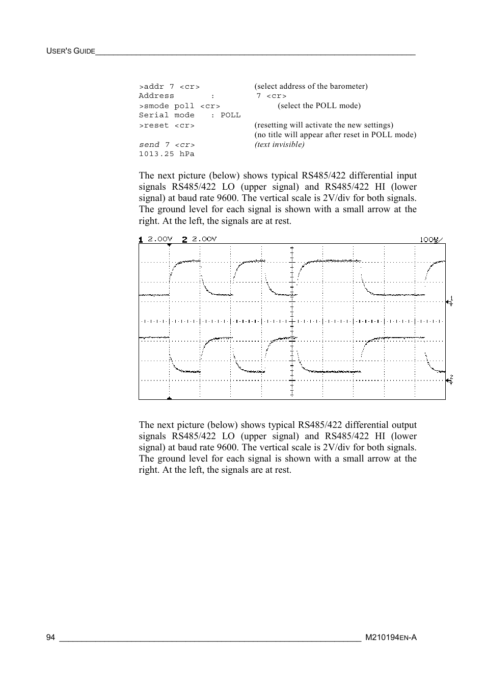 Vaisala PTB220 User Manual | Page 100 / 113