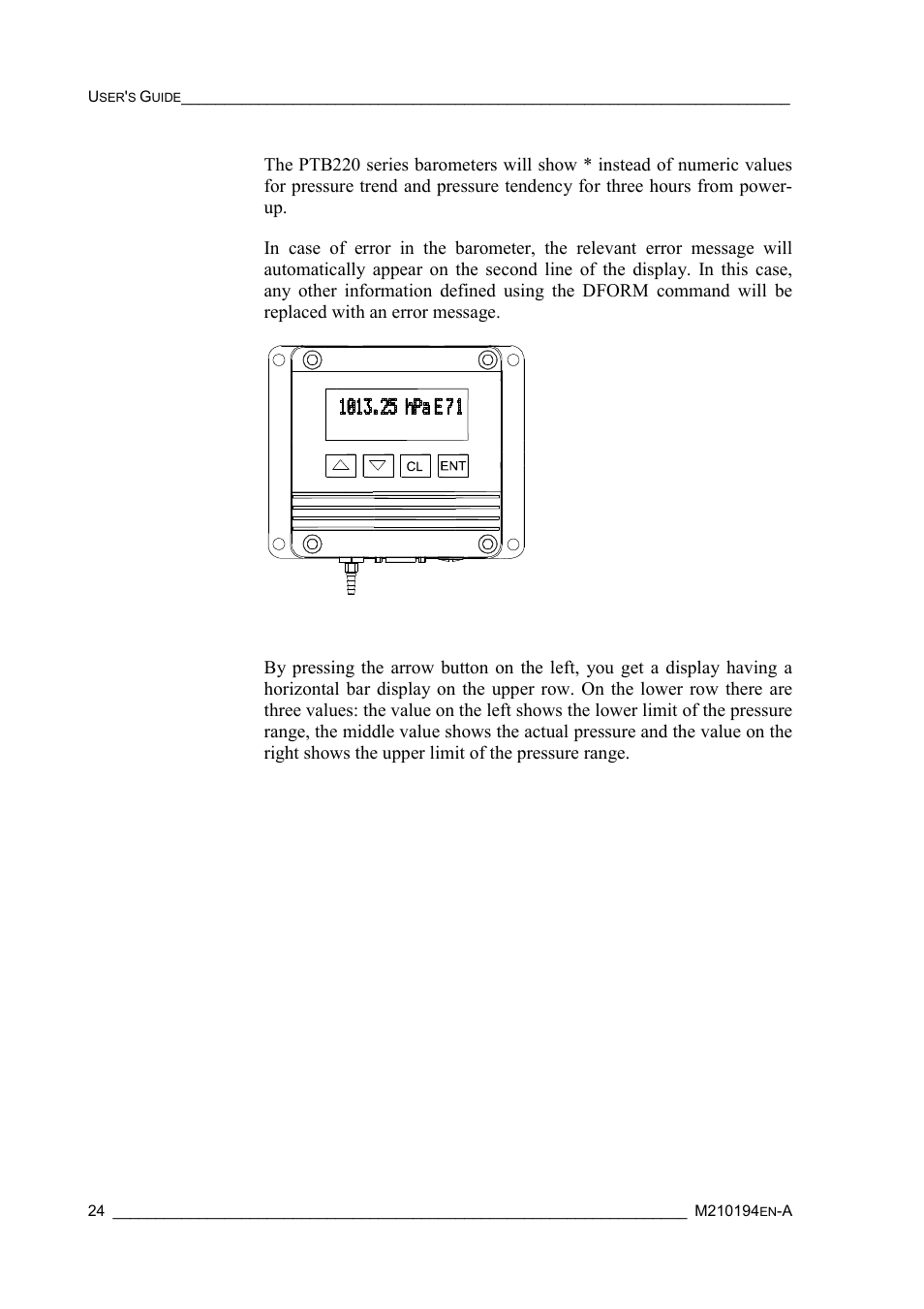Vaisala PTB220 User Manual | Page 30 / 113