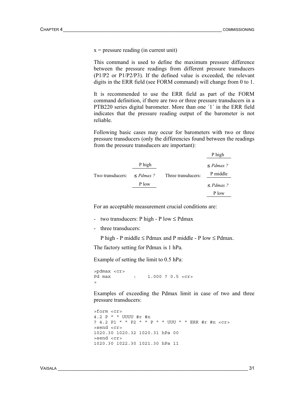 Vaisala PTB220 User Manual | Page 37 / 113