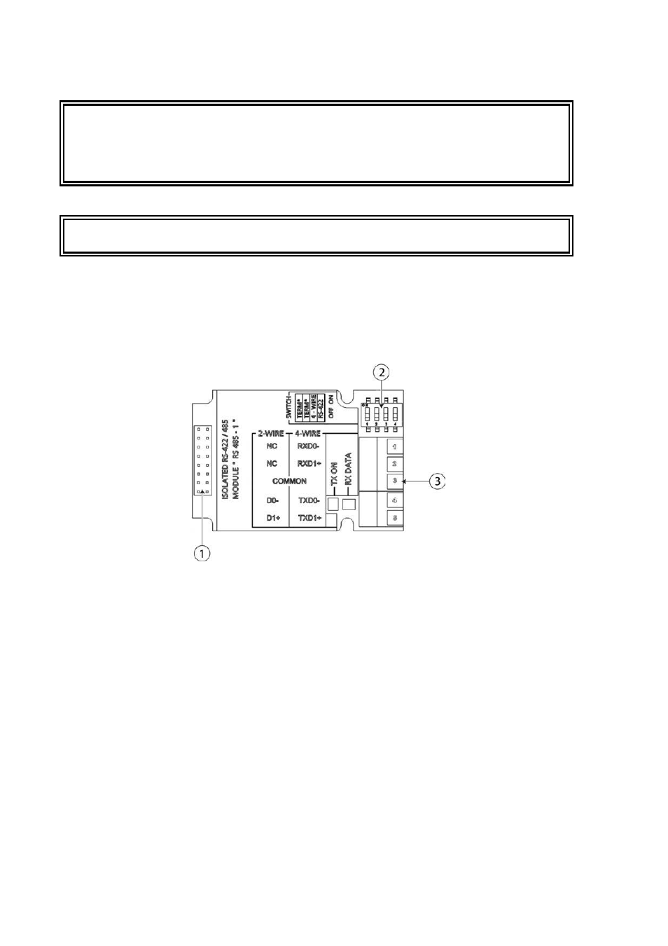 Rs-422/rs-485 interface module (rs485-1) | Vaisala PTB330 User Manual | Page 44 / 144