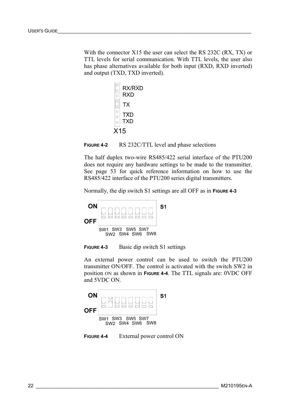 On off | Vaisala PTU200 User Manual | Page 26 / 64