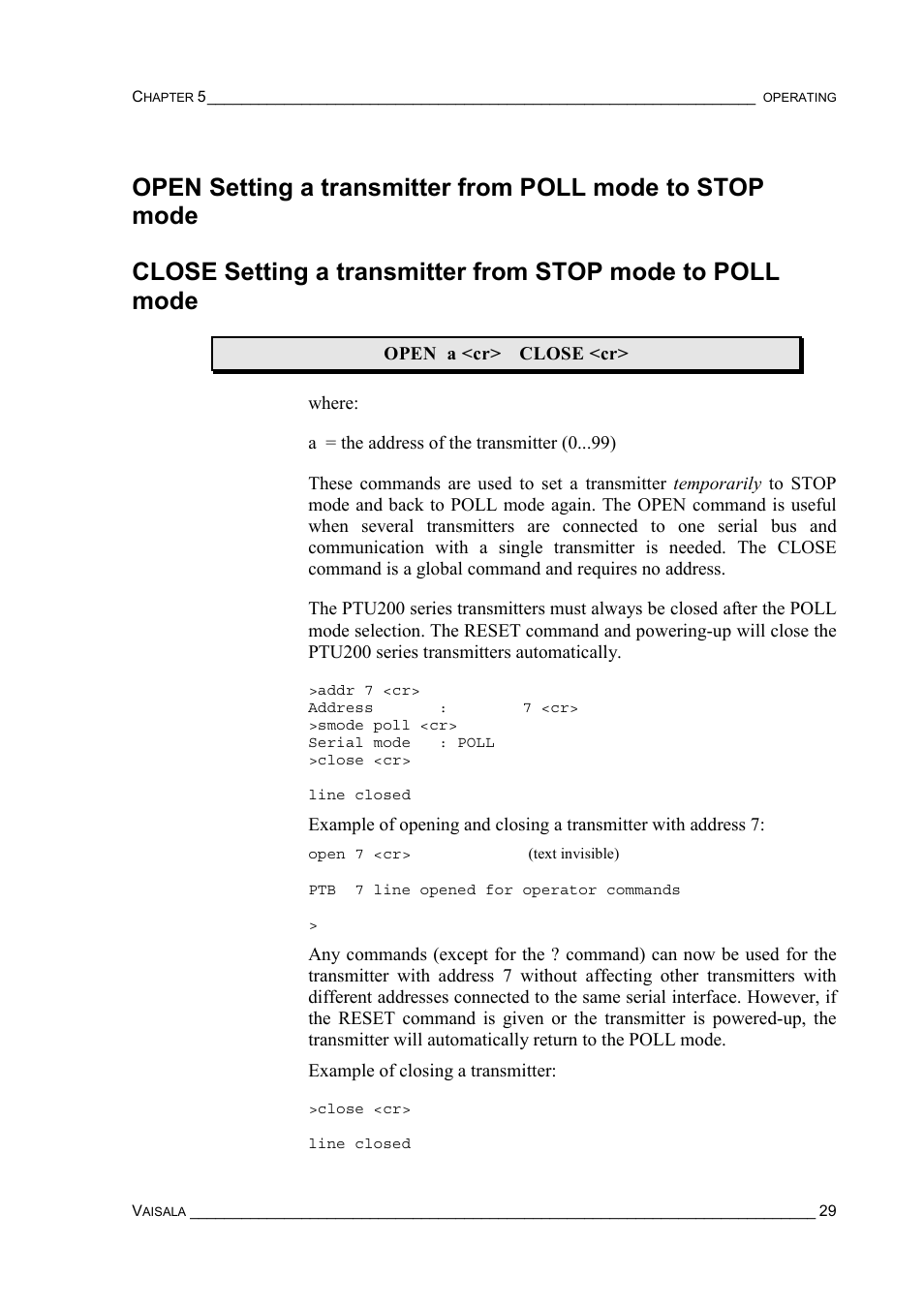 Vaisala PTU200 User Manual | Page 33 / 64