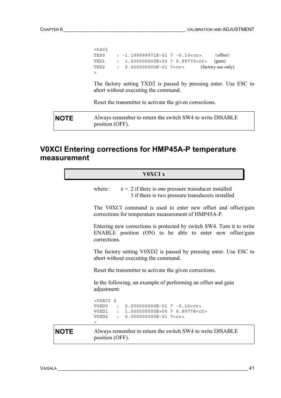 Measurement | Vaisala PTU200 User Manual | Page 45 / 64