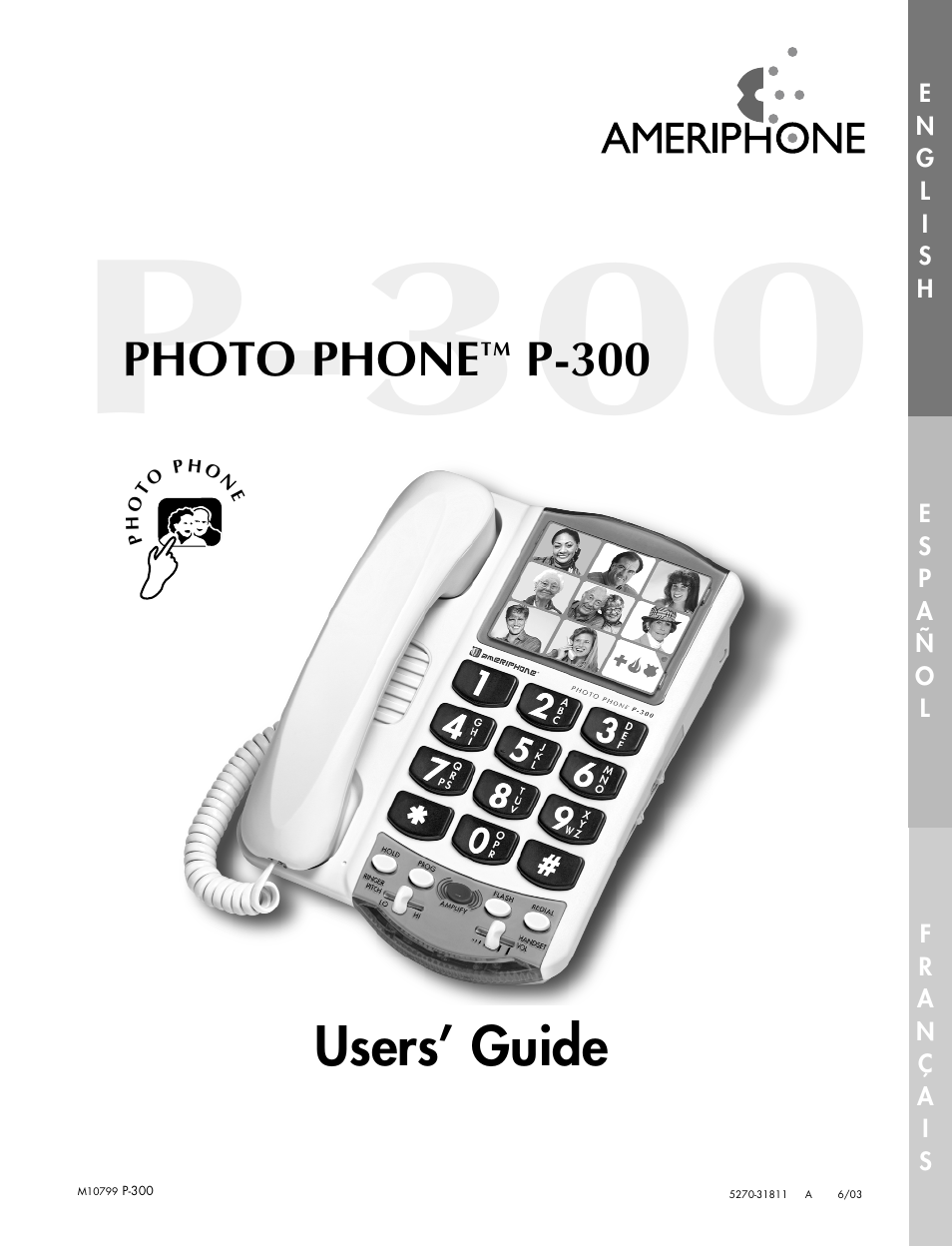 P-300, Users’ guide, Photo phone | Ameriphone P-300 User Manual | Page 2 / 80