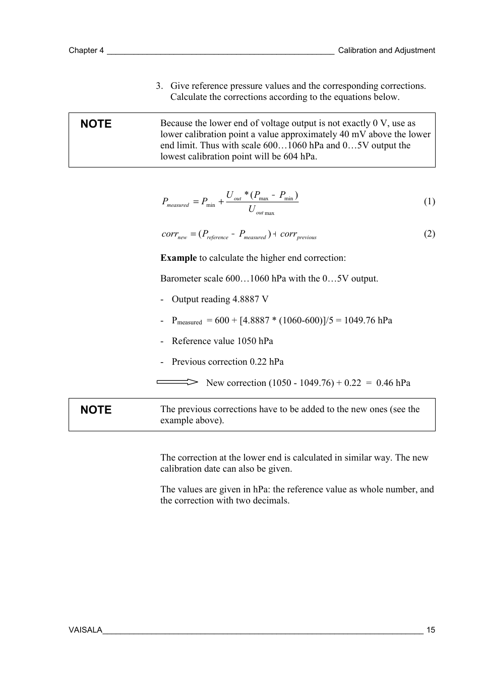 Vaisala PTB210 (analog) User Manual | Page 17 / 27
