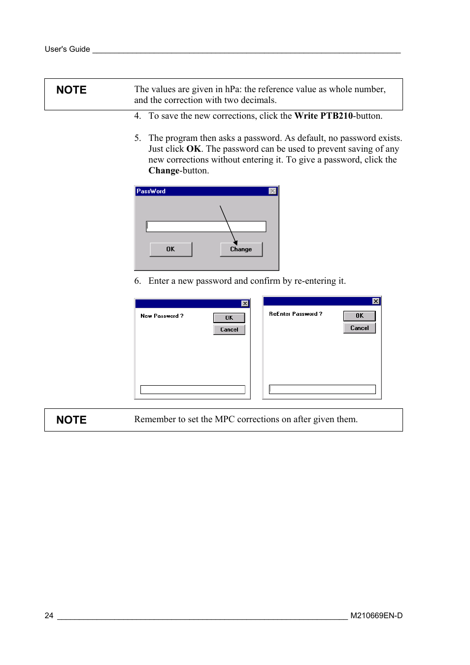 Vaisala PTB210 (serial) User Manual | Page 26 / 32