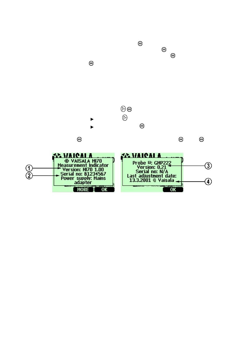 Device information | Vaisala GM70 User Manual | Page 34 / 68