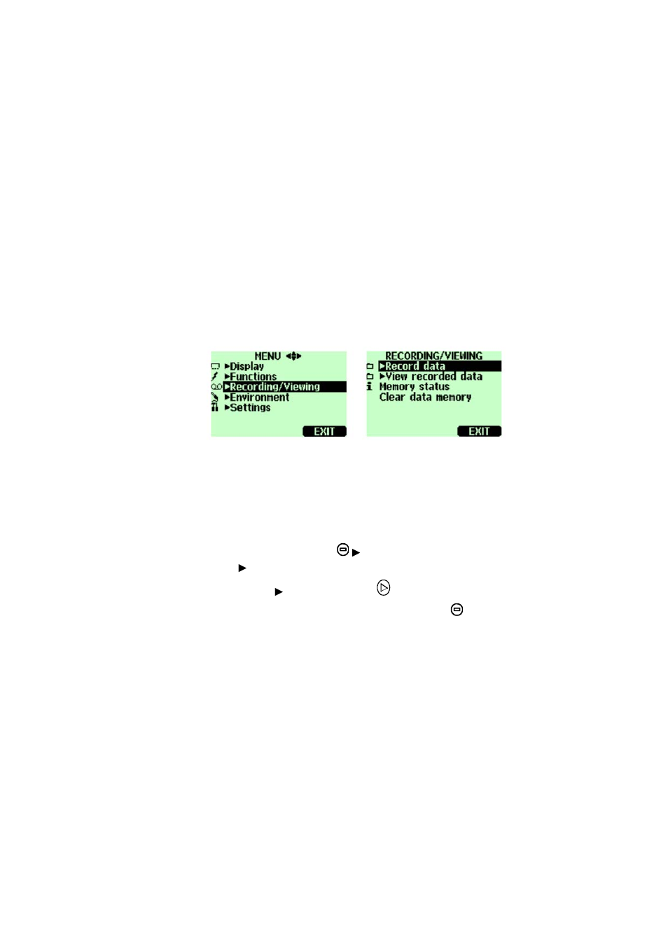Recording data, Recording, Transferring of data | Chapter 8 | Vaisala GM70 User Manual | Page 39 / 68