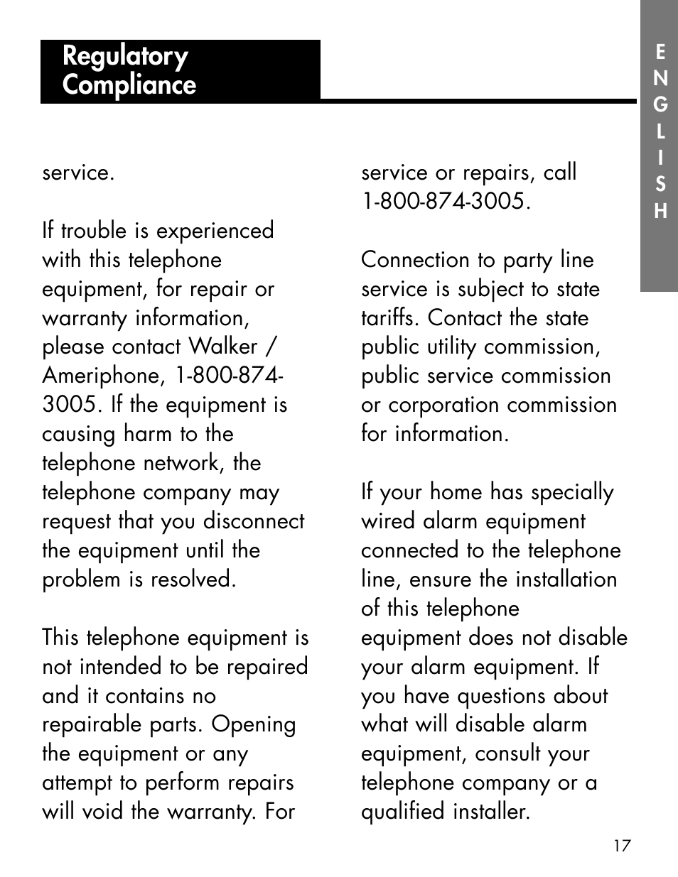 Regulatory compliance | Ameriphone ALERTMASTER AM-RX2 User Manual | Page 20 / 83