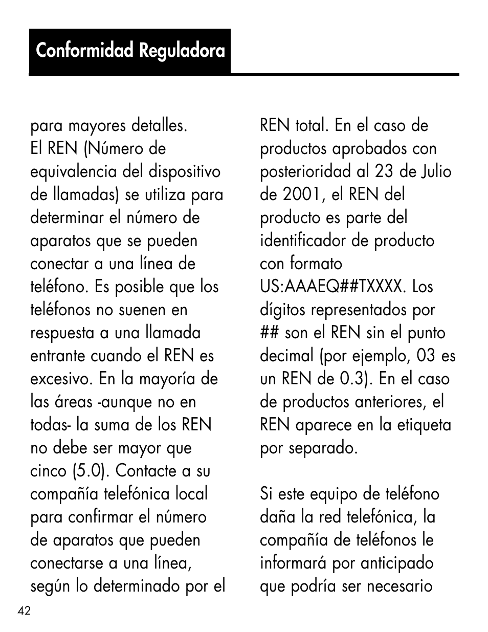 Conformidad reguladora | Ameriphone ALERTMASTER AM-RX2 User Manual | Page 45 / 83