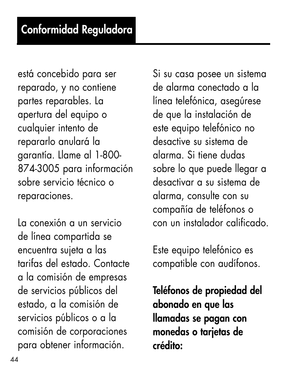 Conformidad reguladora | Ameriphone ALERTMASTER AM-RX2 User Manual | Page 47 / 83