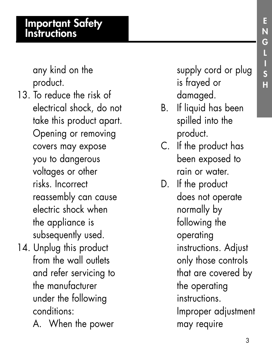Important safety instructions | Ameriphone ALERTMASTER AM-RX2 User Manual | Page 6 / 83