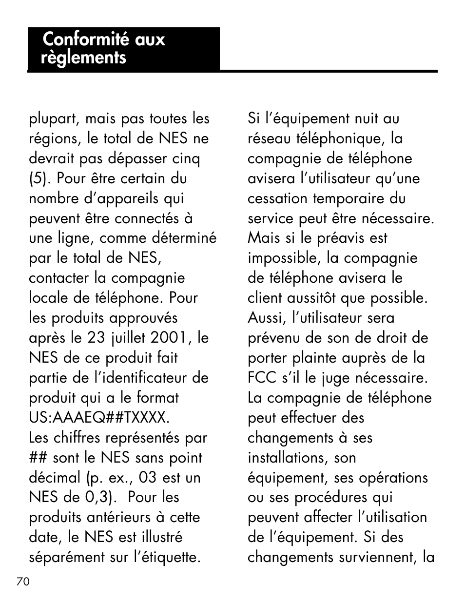 Conformité aux règlements | Ameriphone ALERTMASTER AM-RX2 User Manual | Page 73 / 83