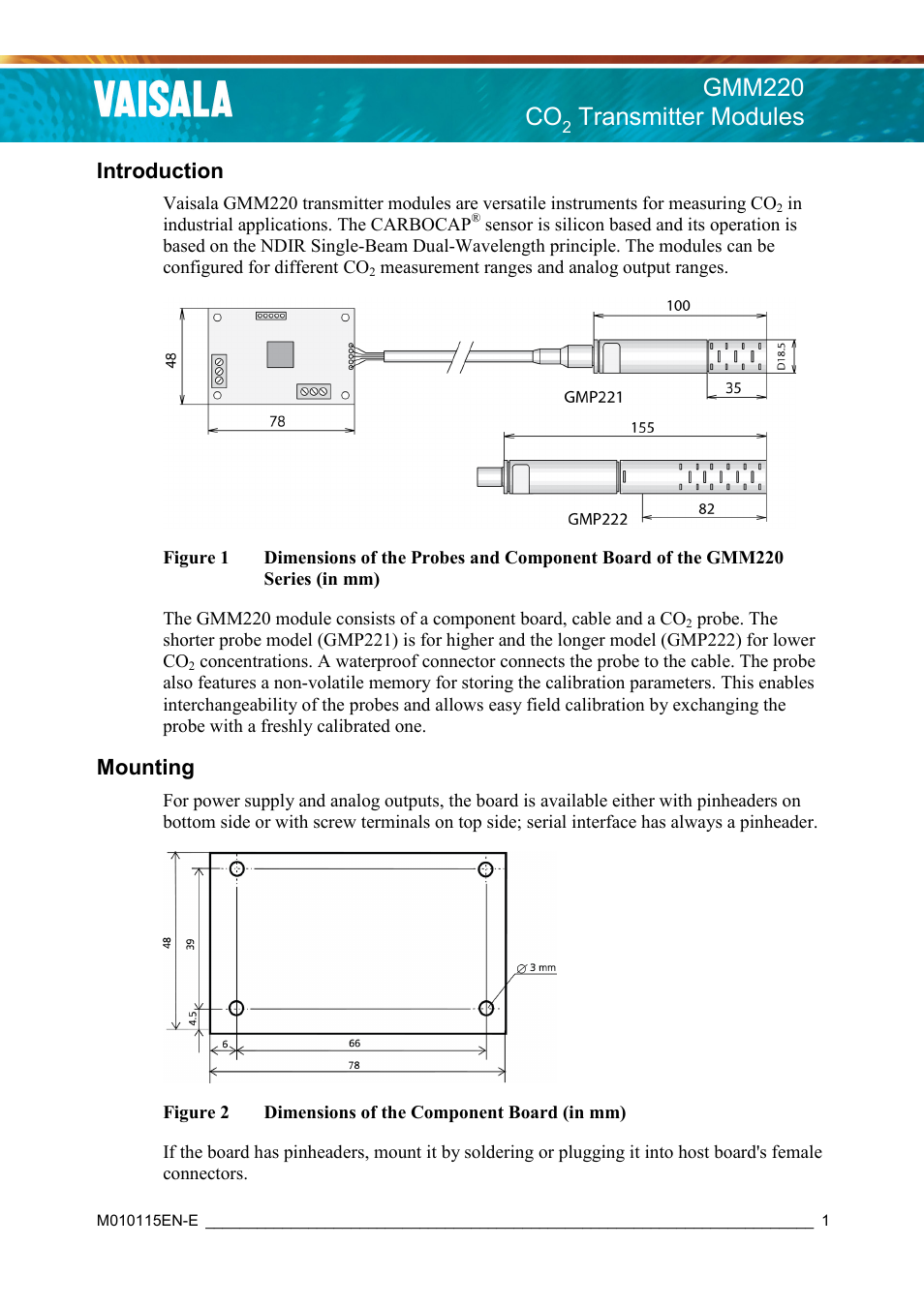 Vaisala GMM220 User Manual | 6 pages