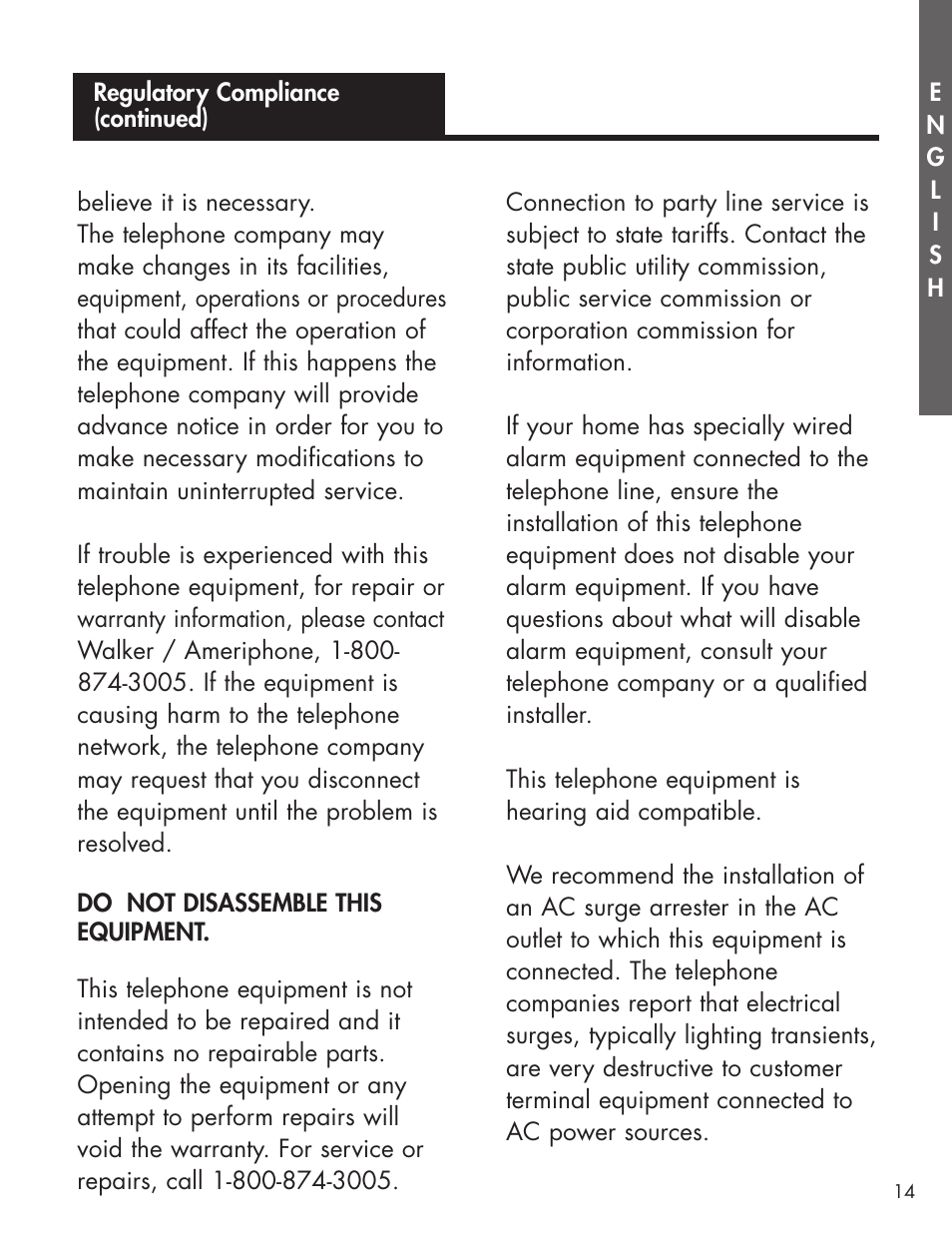 Ameriphone AMPLIFIED TELEPHONE User Manual | Page 20 / 88