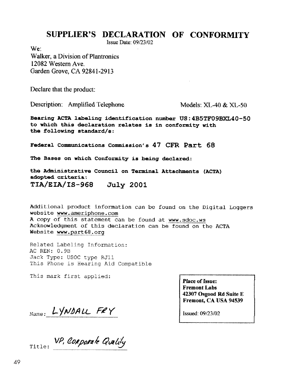 Ameriphone AMPLIFIED TELEPHONE User Manual | Page 55 / 88