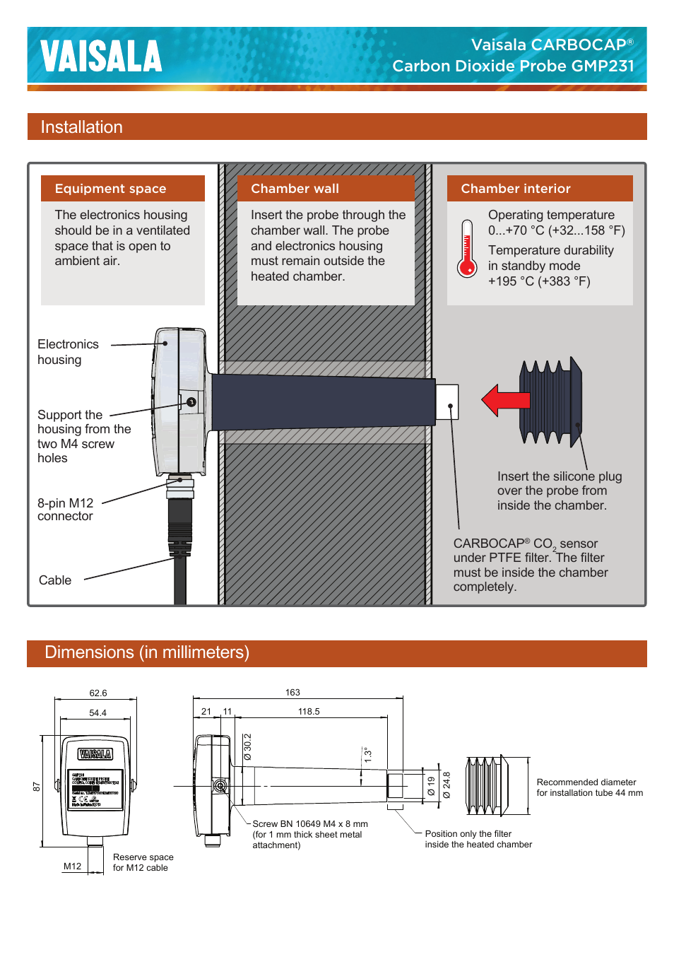 Vaisala GMP231 User Manual | 2 pages