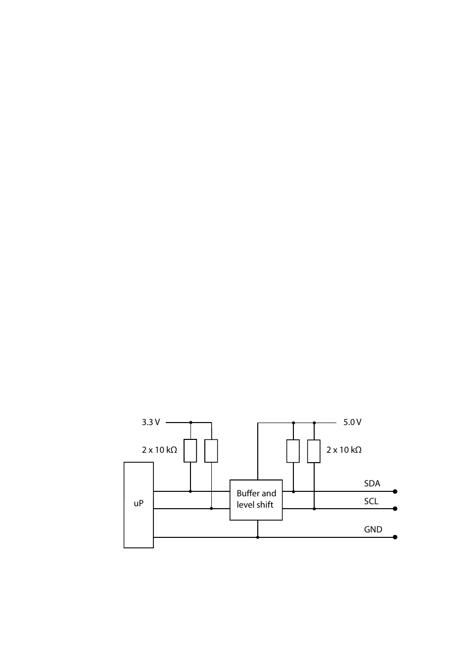 I2c interface, Overview, Physical interface | Chapter 5, C interface, Figure 12, Hardware schematic, Chapter 5, i2c interface | Vaisala GMP231 User Manual | Page 52 / 90