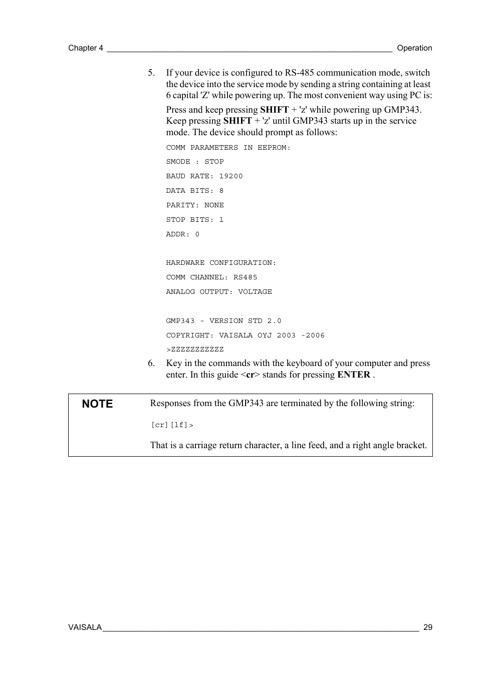 Vaisala GMP343 User Manual | Page 31 / 94
