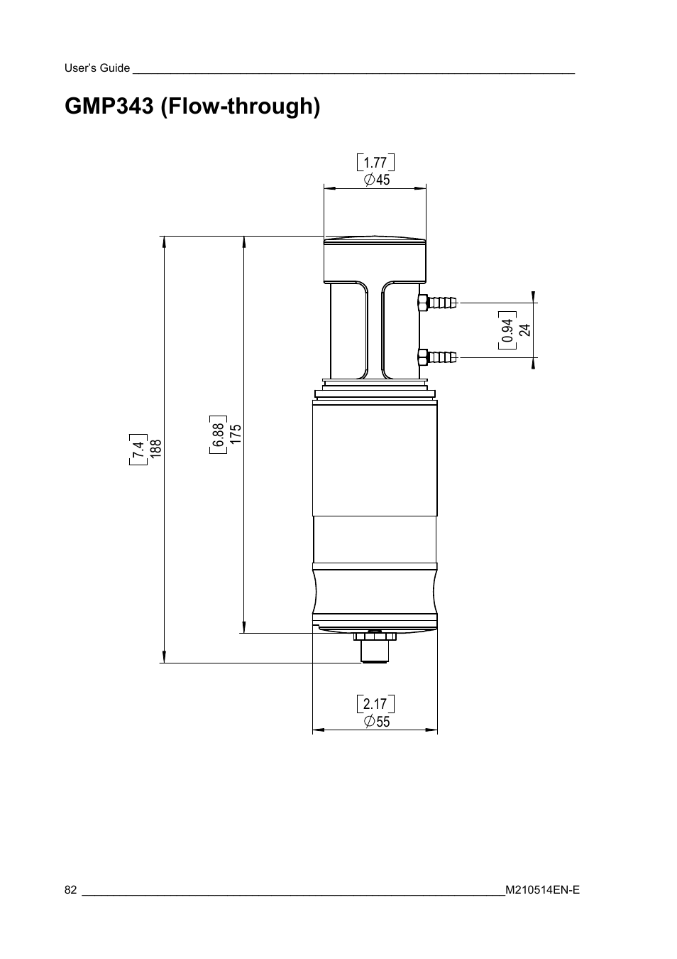 Gmp343 (flow-through) | Vaisala GMP343 User Manual | Page 84 / 94